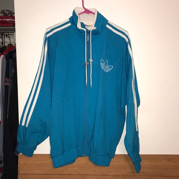 adidas Other - VINTAGE TEAL BLUE ADIDAS WINDBREAKER